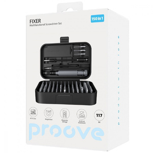 Мультифункциональный набор отверток Proove Fixer 150 in1, Black