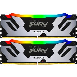 Память 32GB DDR5-8000MHz Kingston FURY Renegade RGB (2x16GB), Black/Silver