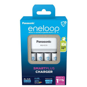 Зарядка Panasonic Smart-Quick 4-pos AA/AAA + 4AA 2000mAh, K-KJ55MCD40E Зарядка Panasonic Smart-Quick 4-pos AA/AAA + 4AA 2000mAh, K-KJ55MCD40E