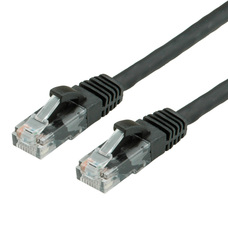 Patch Cord Cat.5E, 0.25m, Black, molded strain relief 50u" plugs, Patch Cord Cat.5E, 0.25m, Black, molded strain relief 50u" plugs,