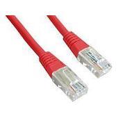 Patch Cord Cat.5E, 0.5m, Red, molded strain relief 50u" plugs