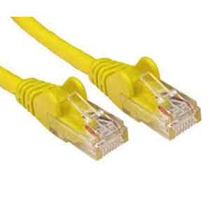 Patch Cord Cat.5E, 0.5m, Yellow, molded strain relief 50u" plugs
