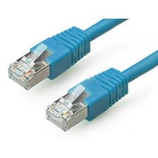 Patch Cord Cat.5E, 1m, Blue, molded strain relief 50u" plugs