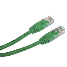 Patch Cord Cat.5E, 1m,  Green, molded strain relief 50u" plugs