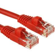 Patch Cord Cat.5E, 1m, Red, molded strain relief 50u" plugs