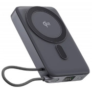 Power Bank 10000mAh Proove OverPower with Integrated Type-C Cable 35W, Gray