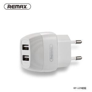 Remax 2xUSB  Travel adapter, Flinc 2.1A, White