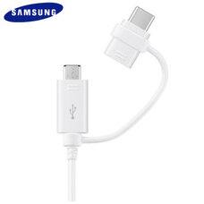 Кабель 2в1  Samsung, Type-C+Micro-USB, White