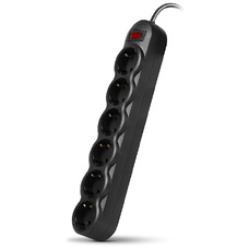 Сетевой фильтр 6 розеток, 3m, Sven SF-06L, BLACK Сетевой фильтр 6 розеток, 3m, Sven SF-06L, BLACK