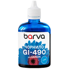 Совместимые чернила Barva Canon GI-490 C (100 мл, Cyan)