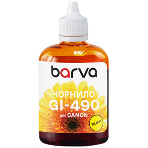 Совместимые чернила Barva Canon GI-490 Y (100 мл, Yellow) Совместимые чернила Barva Canon GI-490 Y (100 мл, Yellow)