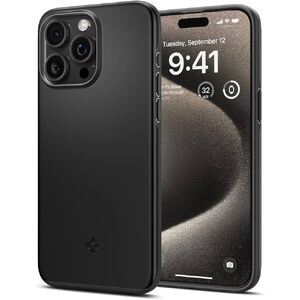 Чехол Spigen iPhone 15 Pro Max, Thin Fit, Black