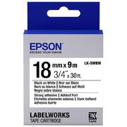 Tape Cartridge EPSON 18mm/9m Strong Adhesive, Blk/Wht, LK5WBW C53S655012