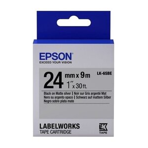 Tape Cartridge EPSON 24mm/9m Matte Blk/MattSiv, LK6SBE C53S656009 Tape Cartridge EPSON 24mm/9m Matte Blk/MattSiv, LK6SBE C53S656009