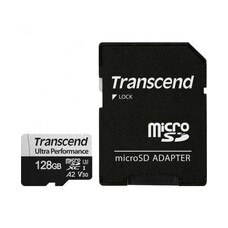 Флешка 128GB MicroSD+SD adapter, Transcend TS128GUSD340S Флешка 128GB MicroSD+SD adapter, Transcend TS128GUSD340S