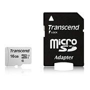 Флешка 16GB MicroSD+SD adapter, Transcend TS16GUSD300S-A