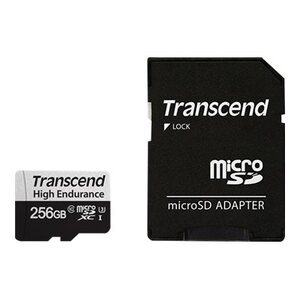 Флешка 256GB MicroSD +SD adapter, Transcend TS256GUSD350V