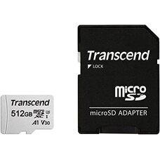 Флешка 512GB MicroSD (Class 10)+SD adapter, Transcend TS512GUSD300S Флешка 512GB MicroSD (Class 10)+SD adapter, Transcend TS512GUSD300S
