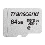 Флешка 64GB MicroSD +SD adapter, Transcend TS64GUSD300S-A