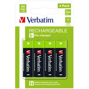 Аккумуляторы Verbatim AA / HR6 2500 mAh, 4 Pack Аккумуляторы Verbatim AA / HR6 2500 mAh, 4 Pack