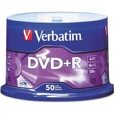 Диски Verbatim DataLifePlus DVD+R AZO 4.7GB 16X MATT SILVER - 50шт Диски Verbatim DataLifePlus DVD+R AZO 4.7GB 16X MATT SILVER - 50шт