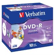 Диски Verbatim DataLifePlus DVD+R AZO 4.7GB WIDE PRINTABLE S - Jewel 10шт
