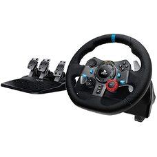 Игровые руль с педалями Logitech Driving Force Racing G923 для PS4