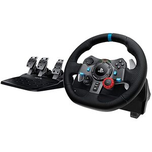Игровые руль с педалями Logitech Driving Force Racing G923 для PS4