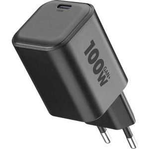 Зарядное устройство Cellularline GaN 100W PD (1x USB-C), Black Зарядное устройство Cellularline GaN 100W PD (1x USB-C), Black