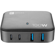 Зарядное устройство GAN Cellularline, 4 Ports, 100W, Black
